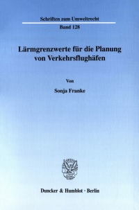 Cover Lärmgrenzwerte für die Planung von Verkehrsflughäfen