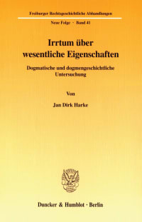 Cover Irrtum über wesentliche Eigenschaften