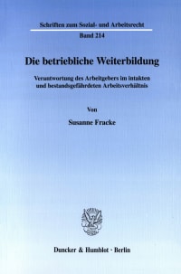 Cover Die betriebliche Weiterbildung