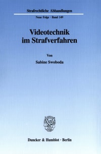 Cover Videotechnik im Strafverfahren