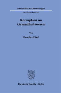 Cover Korruption im Gesundheitswesen