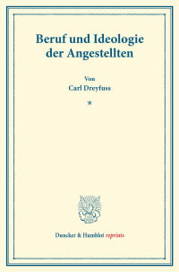 Cover Beruf und Ideologie der Angestellten