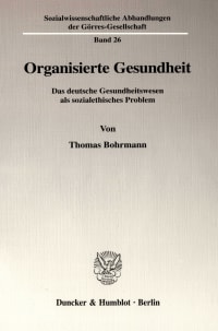 Cover Organisierte Gesundheit