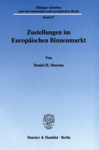 Cover Zustellungen im Europäischen Binnenmarkt