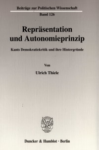 Cover Repräsentation und Autonomieprinzip