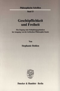 Cover Geschöpflichkeit und Freiheit