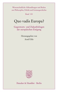 Cover Quo vadis Europa?