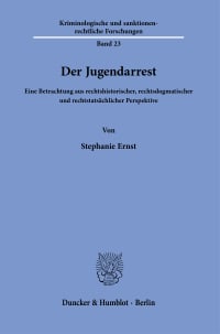 Cover Der Jugendarrest