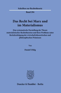 Cover Das Recht bei Marx und im Materialismus