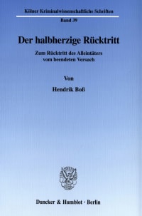 Cover Der halbherzige Rücktritt