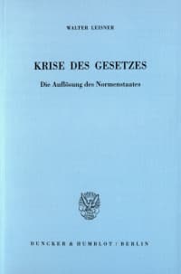 Cover Krise des Gesetzes