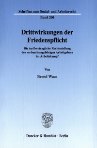 Cover Drittwirkungen der Friedenspflicht