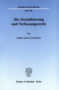 Cover (Re-)Sozialisierung und Verfassungsrecht