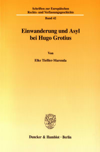 Cover Einwanderung und Asyl bei Hugo Grotius