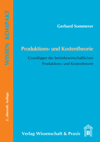 Cover Produktions- und Kostentheorie