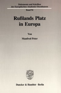 Cover Rußlands Platz in Europa