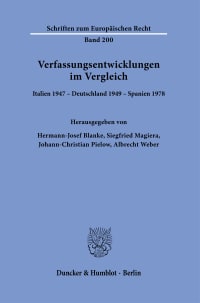 Cover Verfassungsentwicklungen im Vergleich