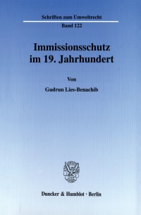 Cover Immissionsschutz im 19. Jahrhundert