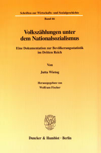 Cover Volkszählungen unter dem Nationalsozialismus