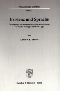 Cover Existenz und Sprache