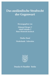 Cover Das ausländische Strafrecht der Gegenwart