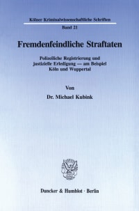 Cover Fremdenfeindliche Straftaten