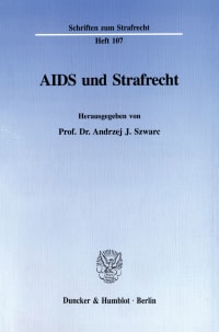 Cover AIDS und Strafrecht