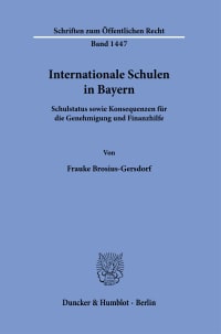 Cover Internationale Schulen in Bayern