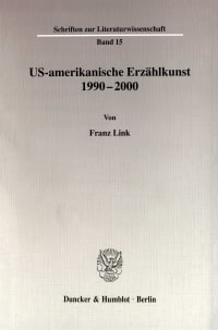 Cover US-amerikanische Erzählkunst 1990-2000