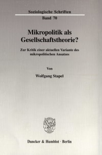 Cover Mikropolitik als Gesellschaftstheorie?