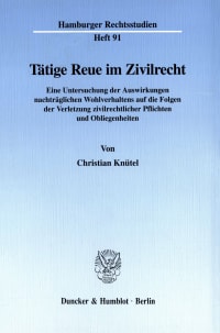 Cover Tätige Reue im Zivilrecht