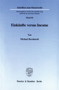 Cover Einkünfte versus Income