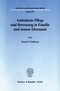 Cover Ambulante Pflege und Betreuung in Familie und neuem Ehrenamt