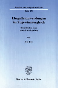 Cover Ehegattenzuwendungen im Zugewinnausgleich