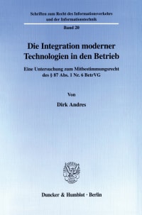 Cover Die Integration moderner Technologien in den Betrieb