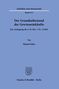 Cover Der Grundtatbestand der Gewinneinkünfte