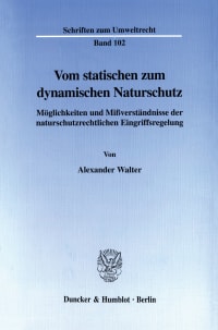 Cover Vom statischen zum dynamischen Naturschutz