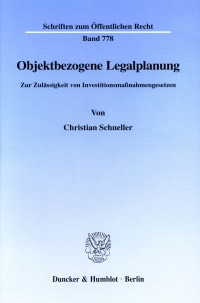 Cover Objektbezogene Legalplanung