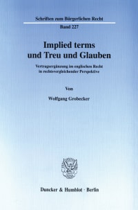 Cover Implied terms und Treu und Glauben