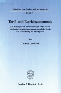 Cover Tarif- und Betriebsautonomie