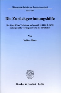 Cover Die Zurückgewinnungshilfe