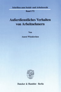 Cover Außerdienstliches Verhalten von Arbeitnehmern