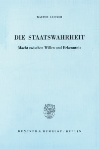 Cover Die Staatswahrheit