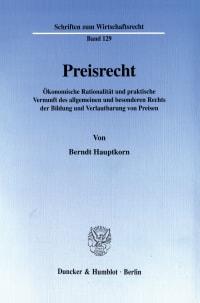 Cover Preisrecht