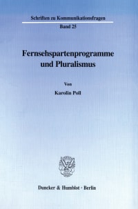 Cover Fernsehspartenprogramme und Pluralismus