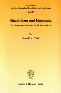 Cover Staatsräson und Eigennutz