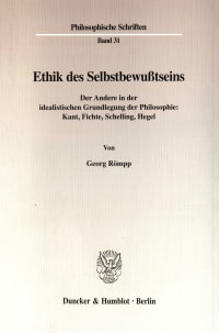 Cover Ethik des Selbstbewußtseins