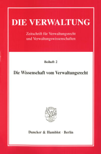 Cover Die Wissenschaft vom Verwaltungsrecht