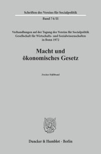 Cover Macht und ökonomisches Gesetz