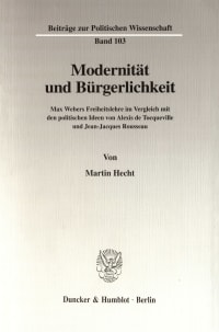 Cover Modernität und Bürgerlichkeit